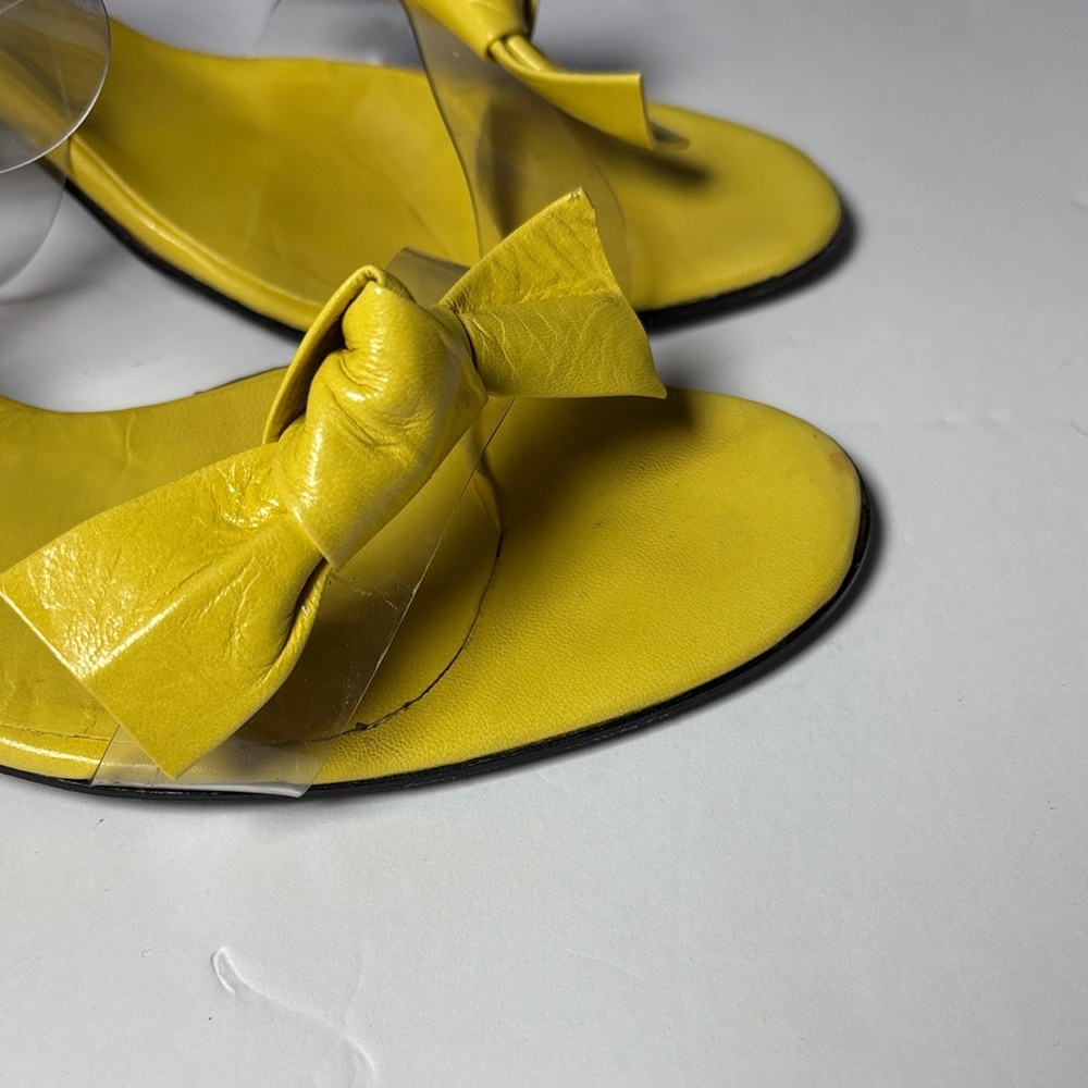 Versani Yellow Heels Sandals Women Size 8 1/2 - Picture 12 of 16
